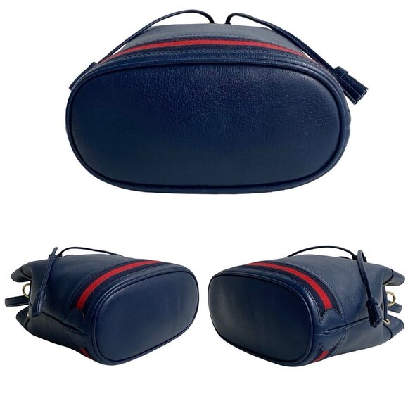 GUCCI Red Leather Shoulder Bag - Picture 6 of 8